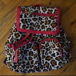 Betsy Johnson Leopard Print Backpack